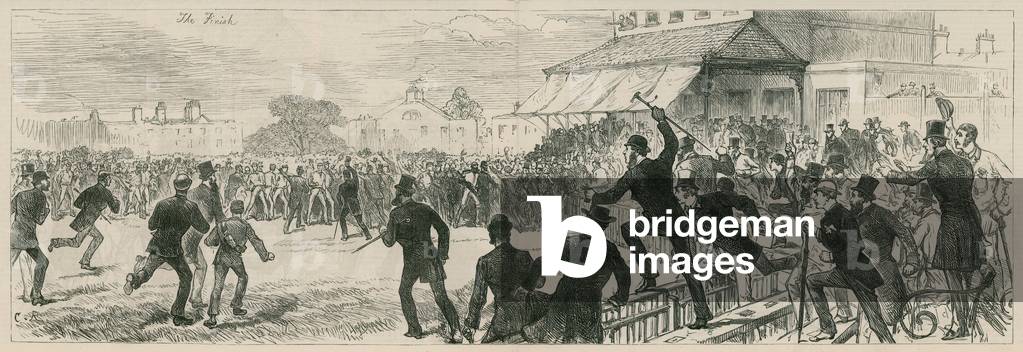 Australian Cricketers at Kennington Oval: The finish (engraving)