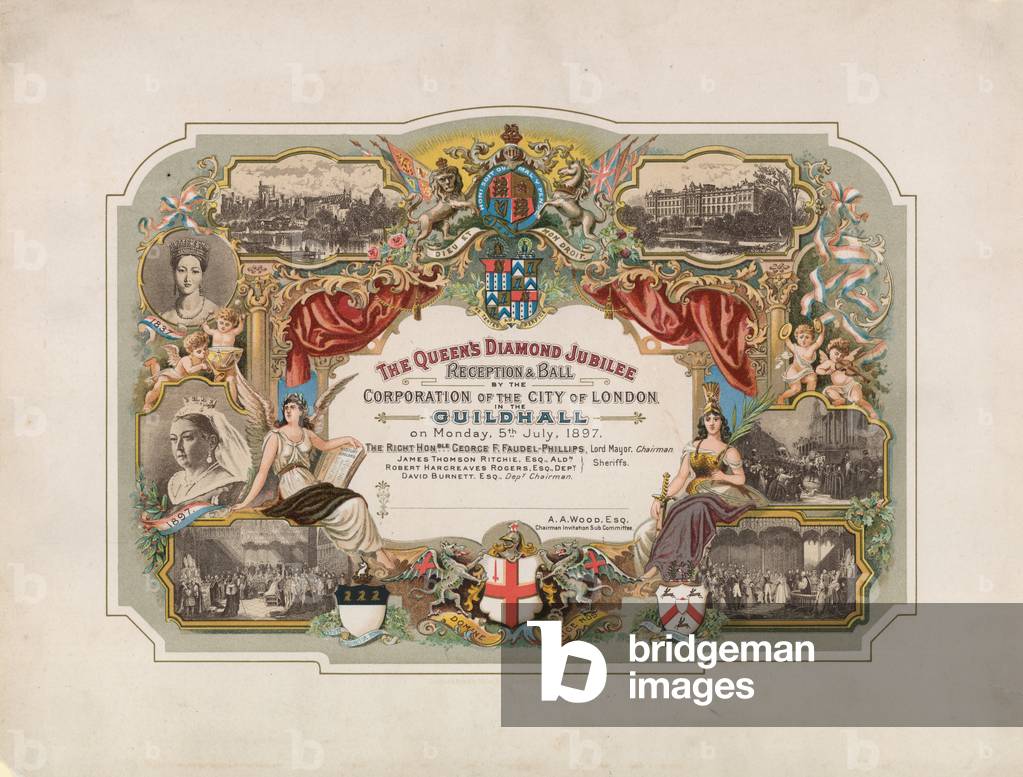 Queen Victoria's Diamond Jubilee, Reception Ball by the Corporation of the City of London (chromolitho)