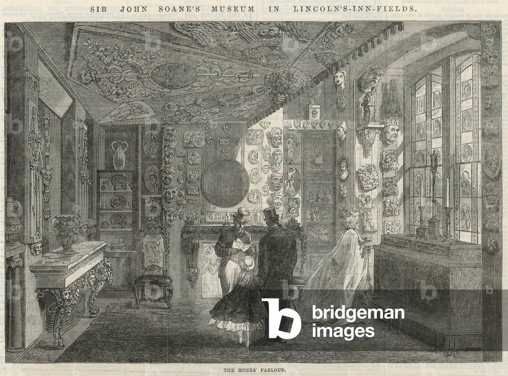 Sir John Soane's Museum in Lincoln's Inn Fields: The Monks' Parlour (engraving)