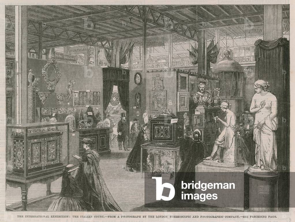 The International Exhibition; The Italian Court (engraving)