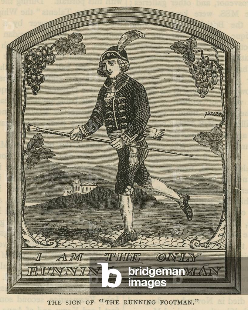 The sign of The Running Footman (engraving)