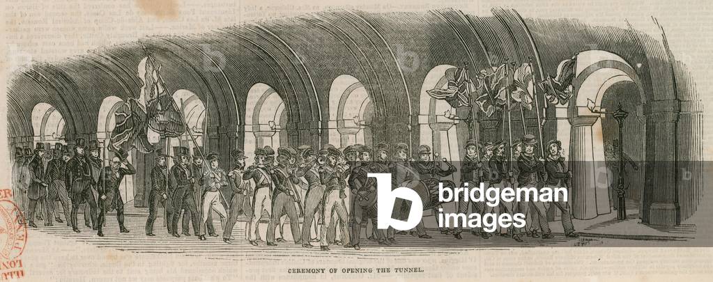 Ceremony of opening the tunnel (engraving)