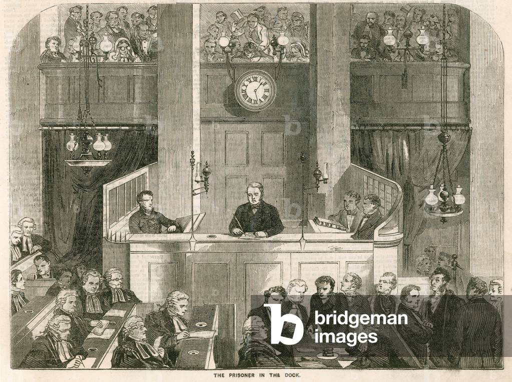 The Prisoner in the Dock, the Old Bailey (engraving)