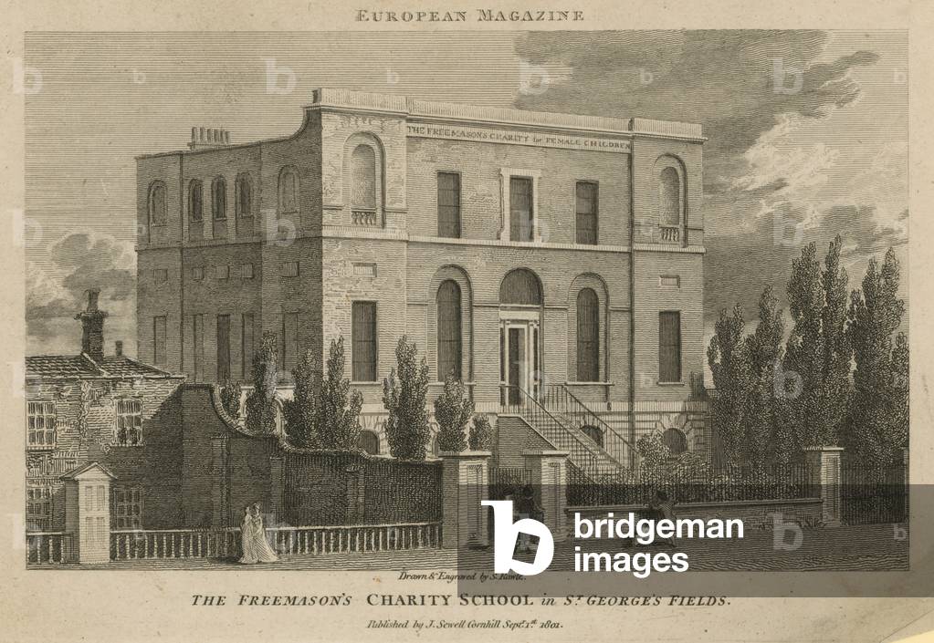 The Freemason's Charity School in St George's Field (engraving)