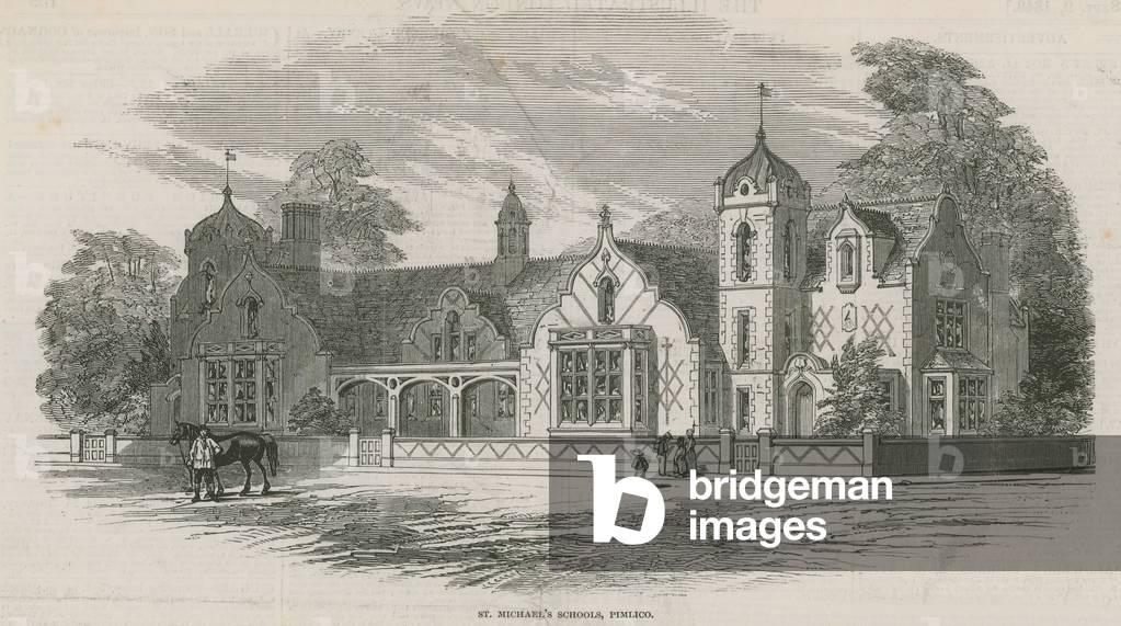 St Michael's Schools in PImlico (engraving)