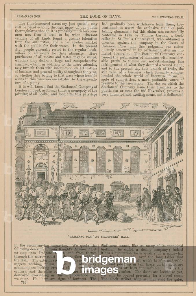 Page from the Book of Days (engraving)