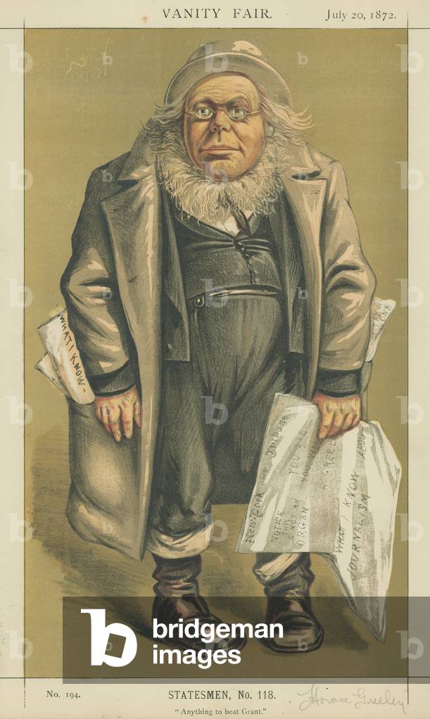 Mr Horace Greeley (colour litho)