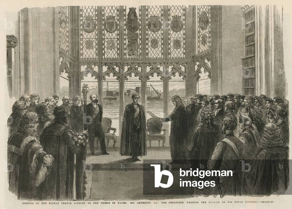 Opening of the Middle Temple Library (engraving)