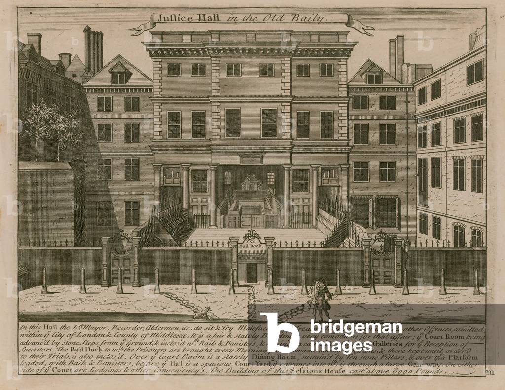 Justice Hall in the Old Bailey (engraving)