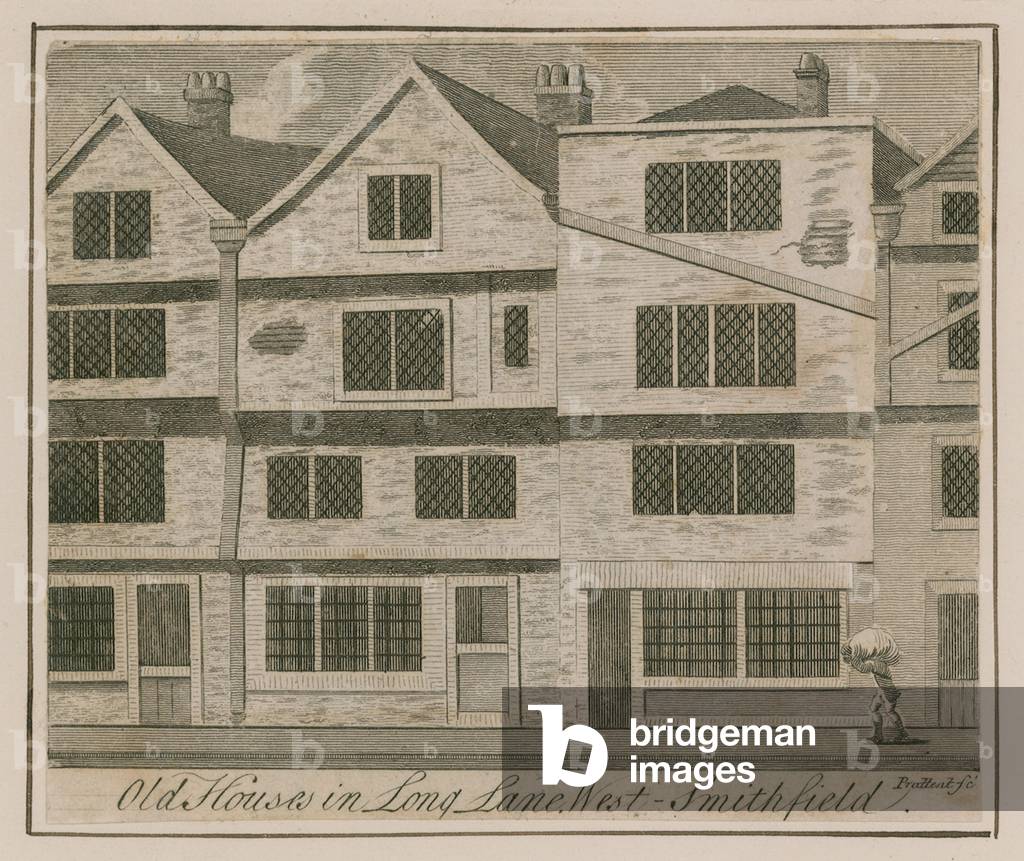 House in Long Lane, West Smithfield (engraving)