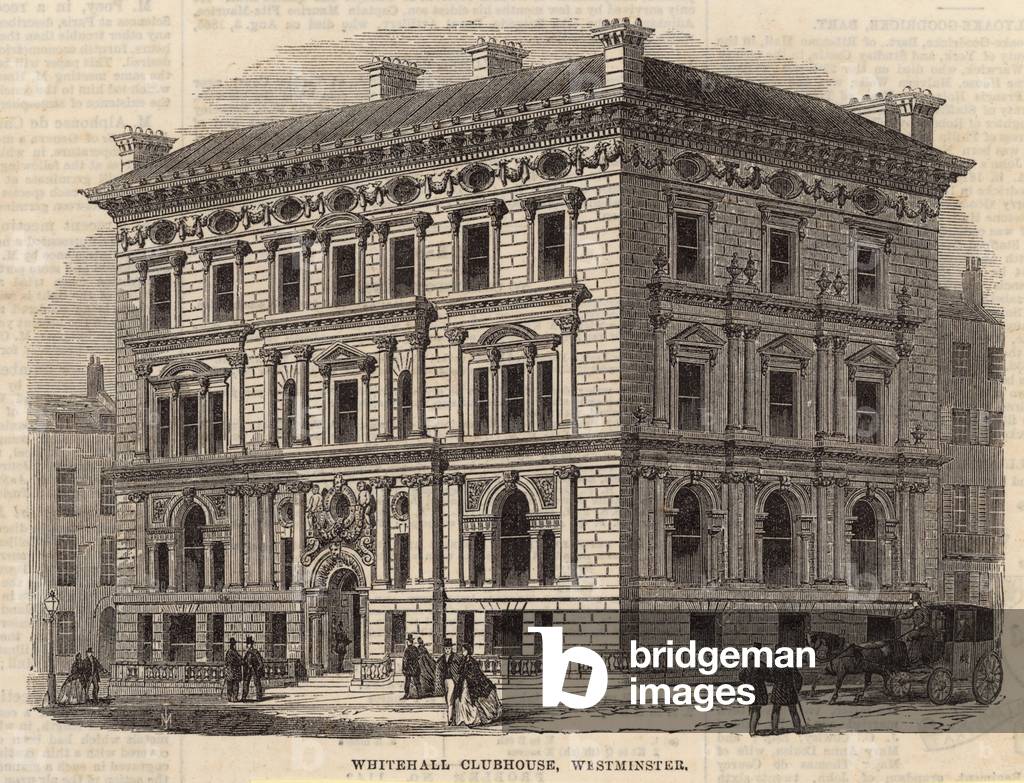 Whitehall Clubhouse, Westminster, London (engraving)