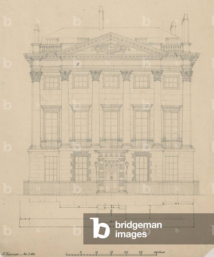 The house of Mr Scotmother, Cavendish Square, London (pencil on paper)