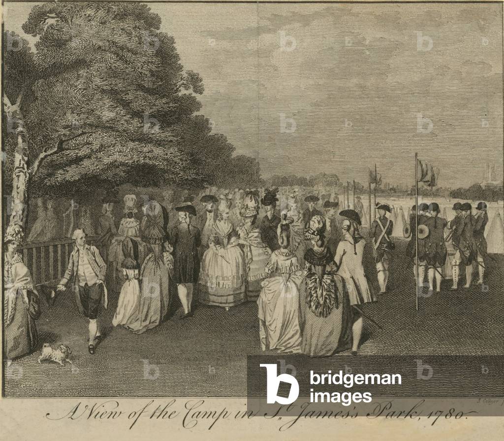 A view of the camp in St James's Park (engraving)