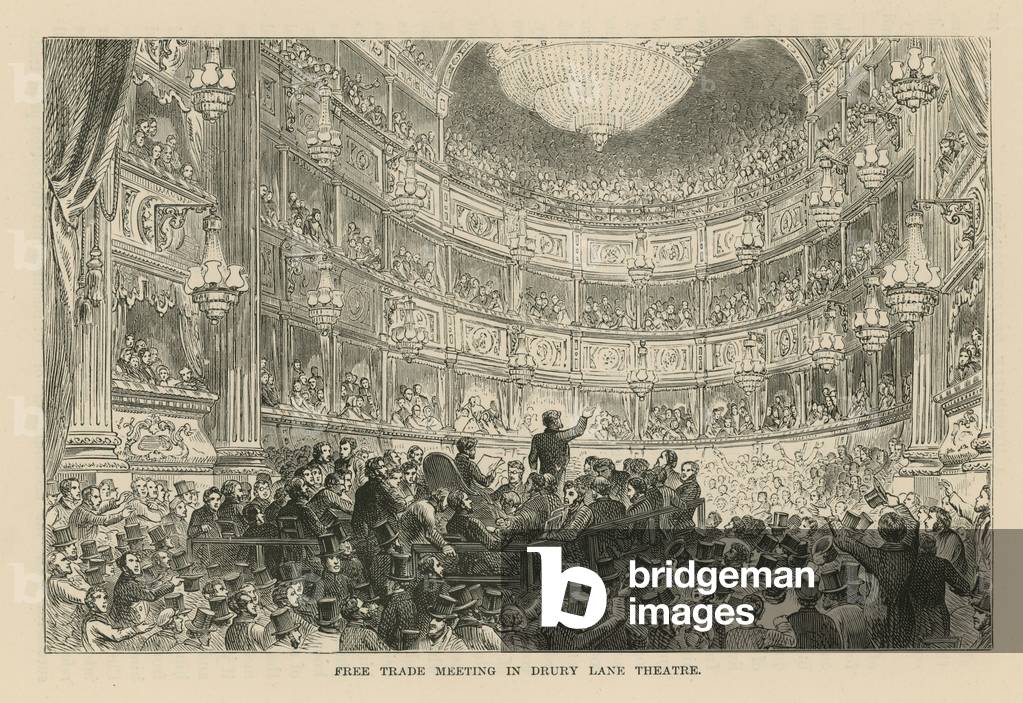 Free Trade meeting in Drury Lane Theatre (engraving)