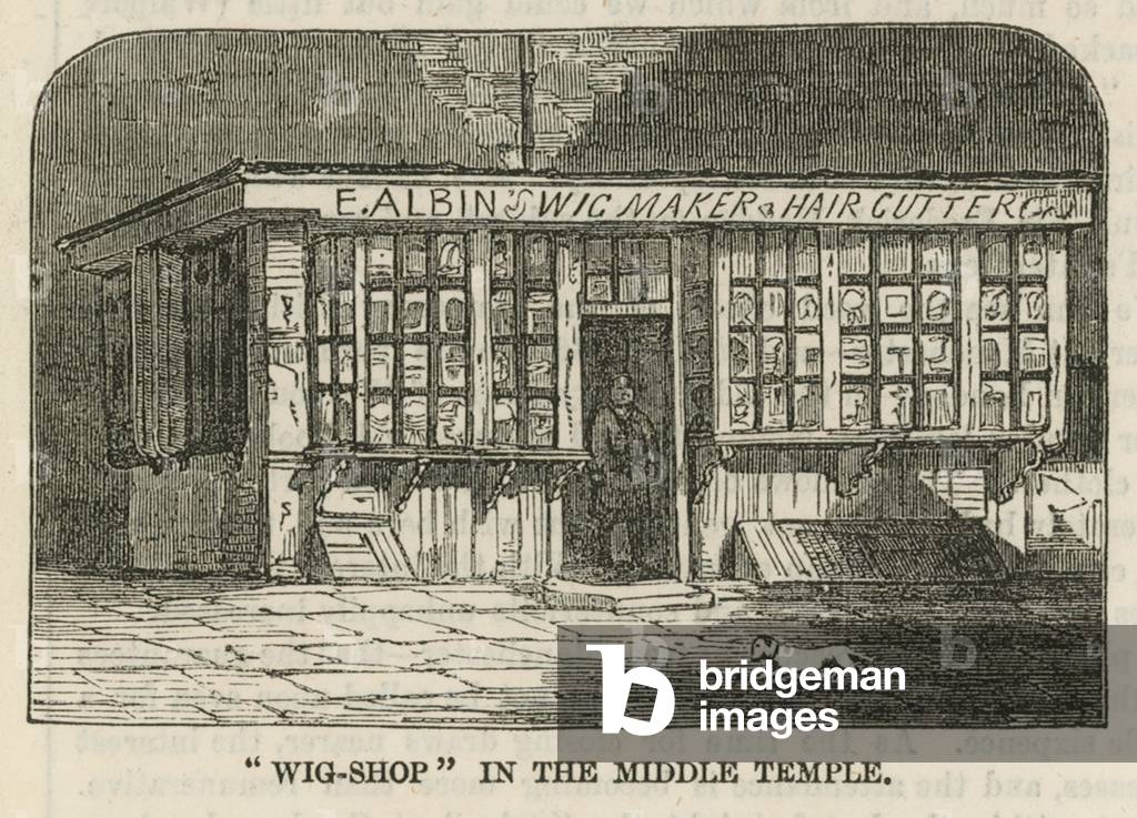 Wig Shop in the Middle Temple (engraving)