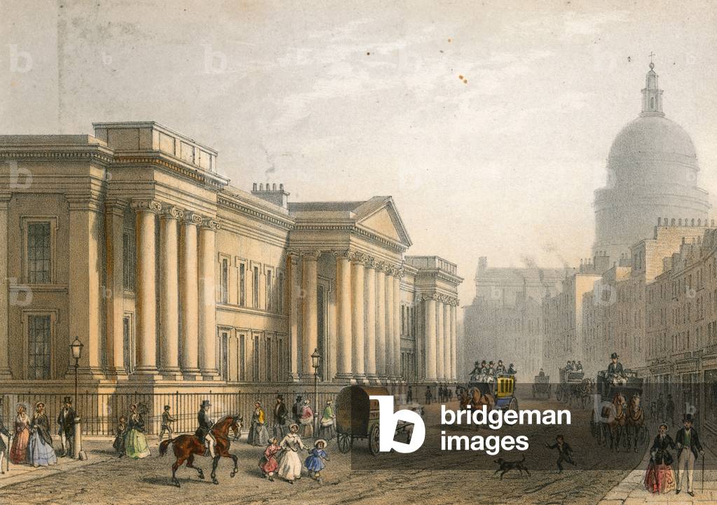 General view of the General Post Office (coloured engraving)