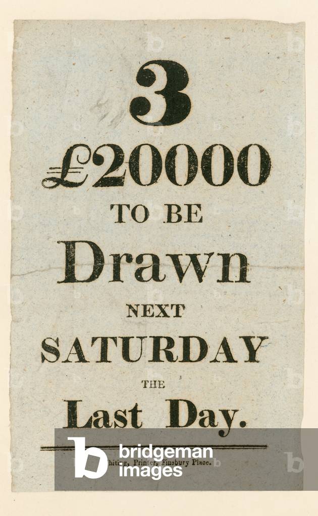 Lottery advertisement (engraving)
