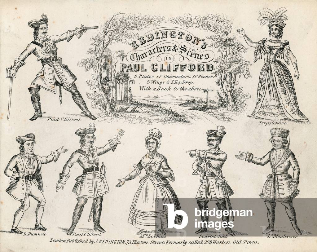 Redington's Characters and Scenes in Paul Clifford (engraving)