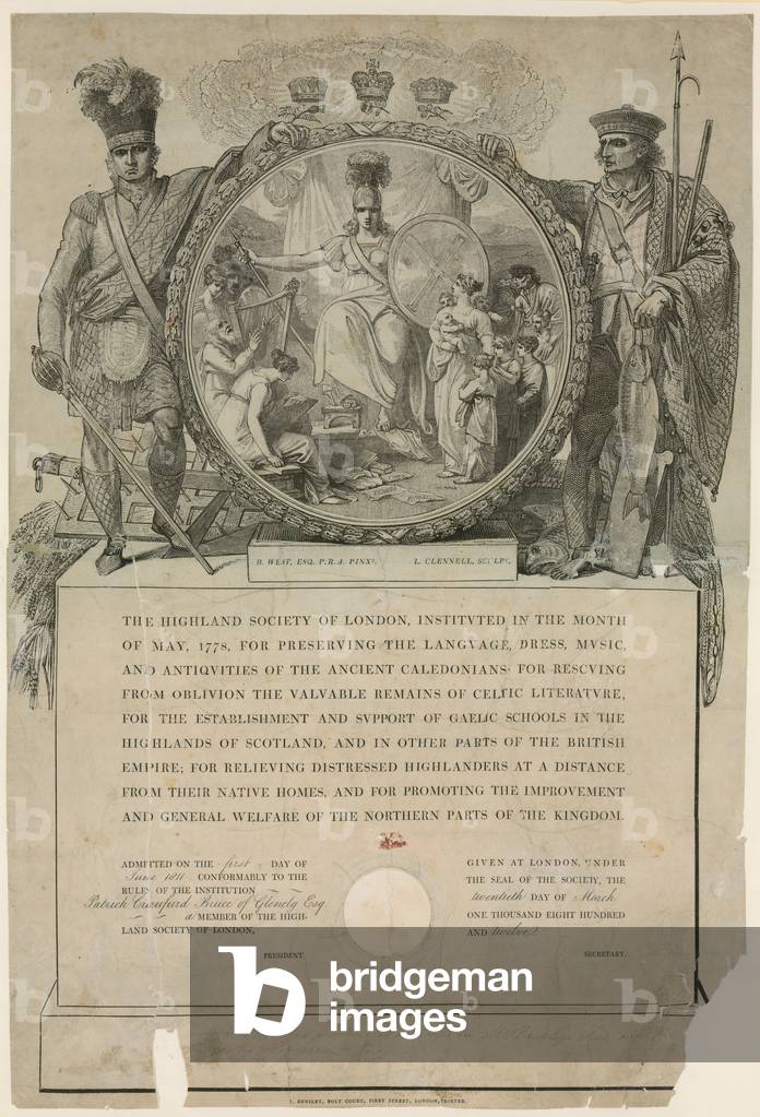 The Highland Society of London.  Instituted 1778 (engraving)