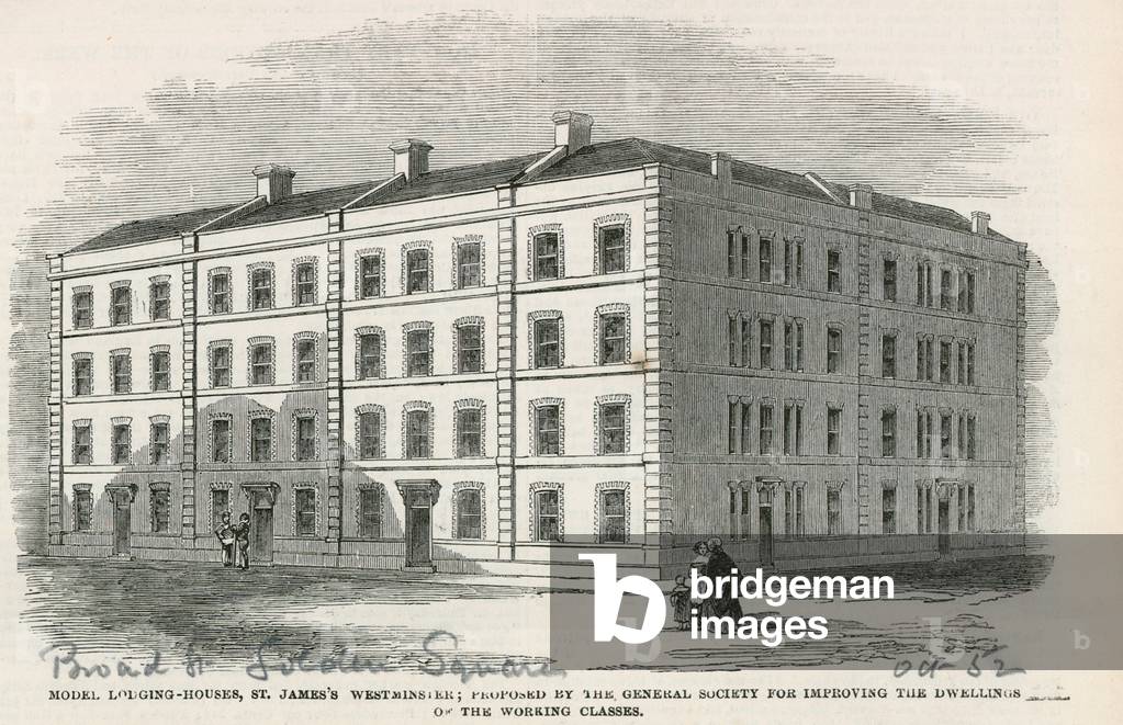 Model Lodging Houses, St James's Westminster (engraving)