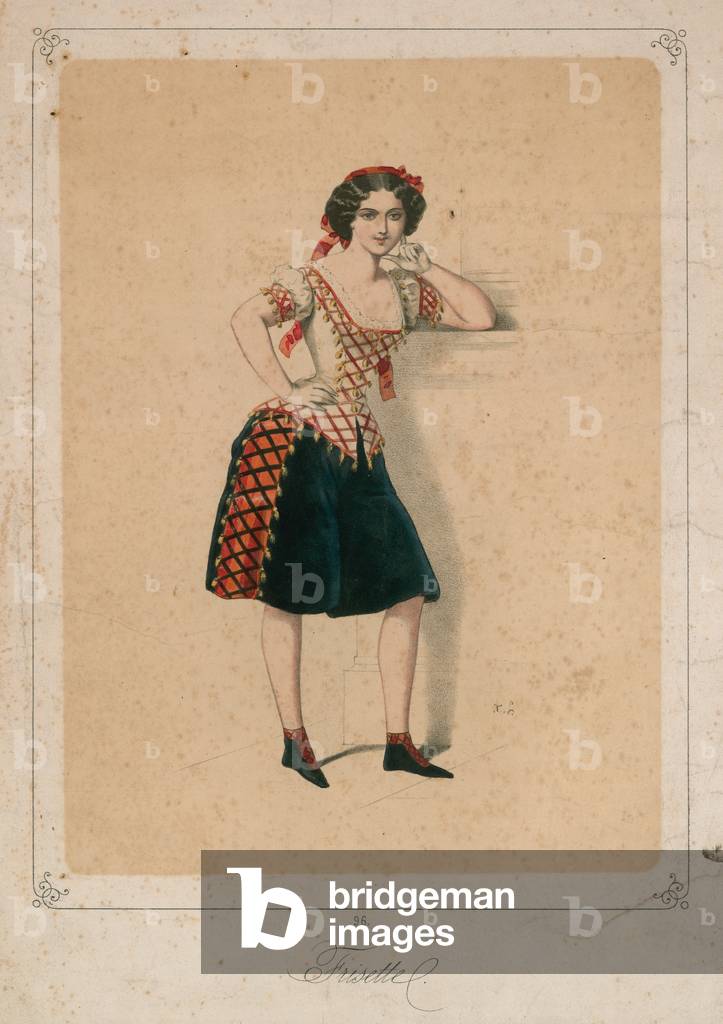 Frisette (coloured engraving)