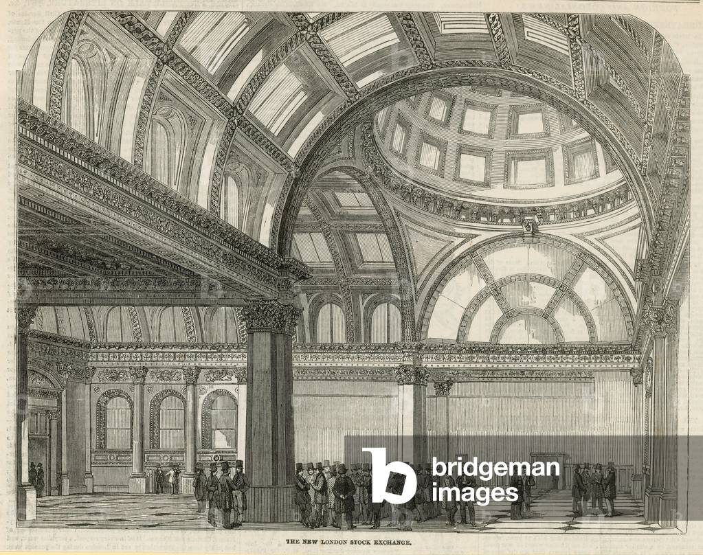 The new London Stock Exchange (engraving)