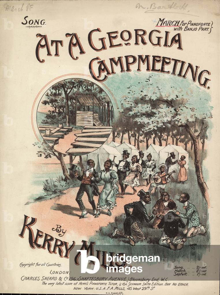 At a Georgia Campmeeting (colour litho)