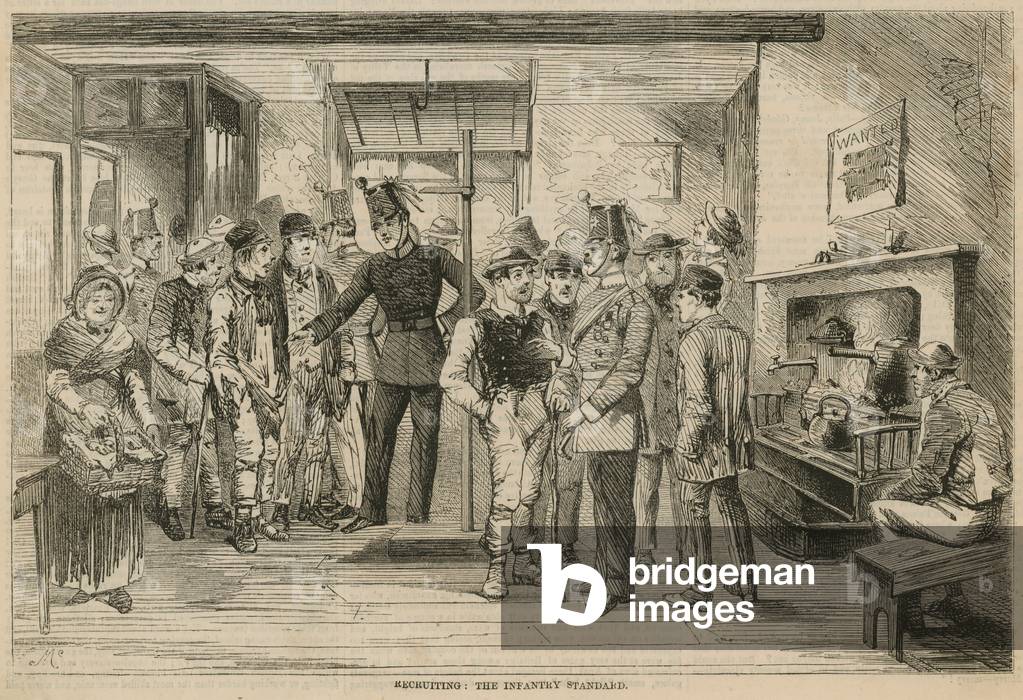 Recruiting: The Infantry Standard (engraving)