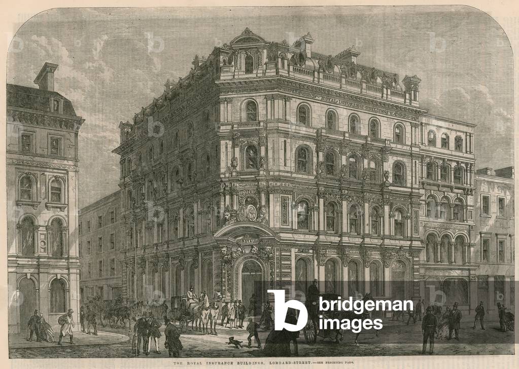 The Royal Insurance Buildings, Lombard Street, London (engraving)