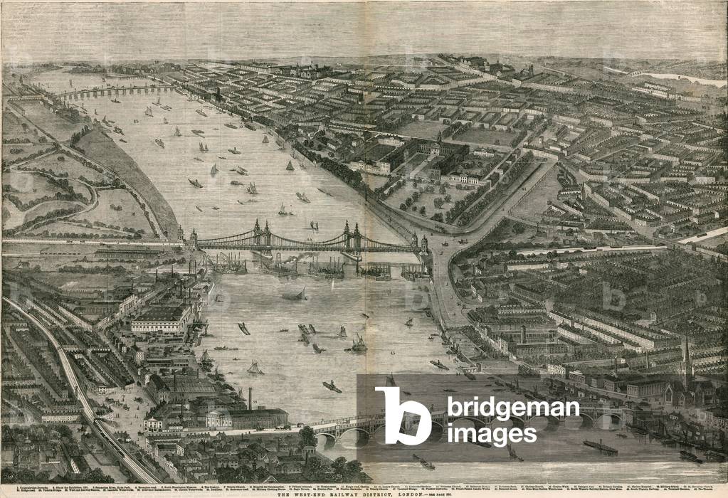 The West End railway district, London (engraving)