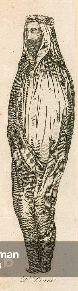 Dr John Donne, Deane of the Cathedral Church of St Paul's London (engraving)
