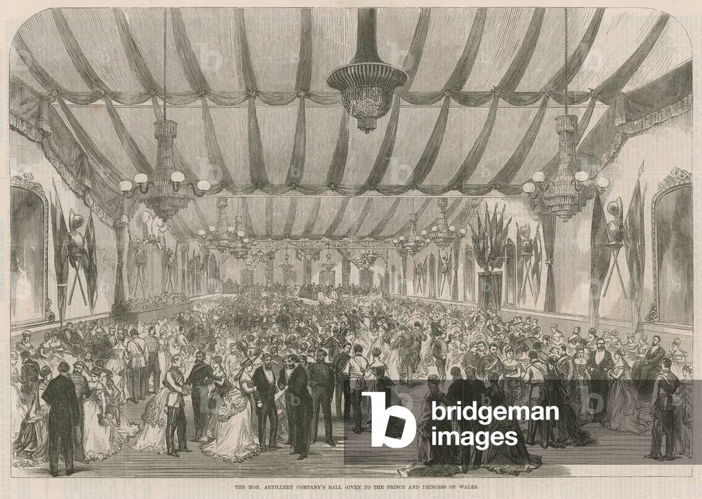 The Honourable Artillery Company's Ball given to the Prince and Princess of Wales (engraving)