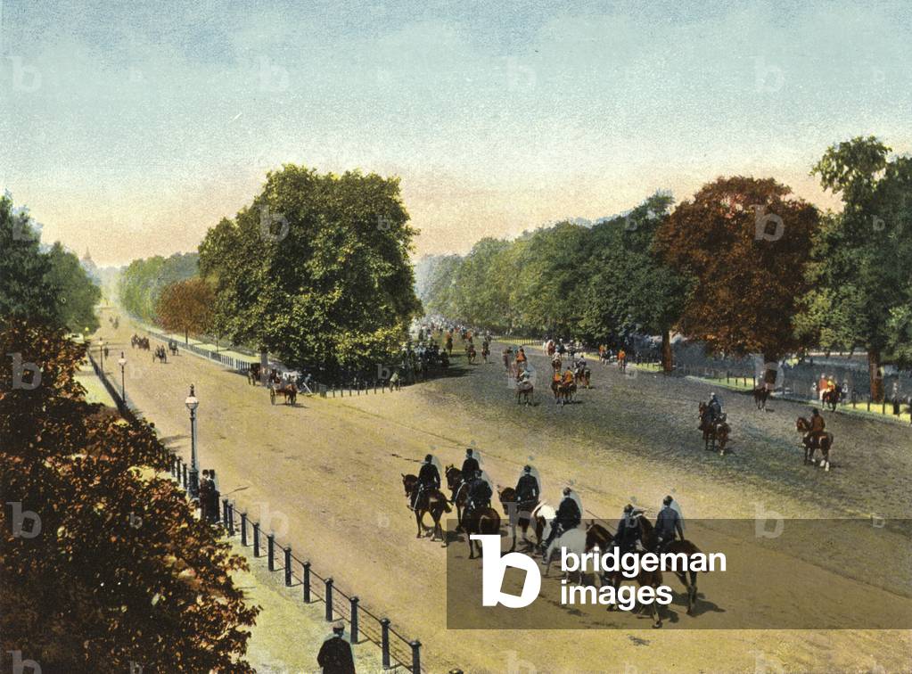 Rotten Row, Hyde Park (coloured photo)