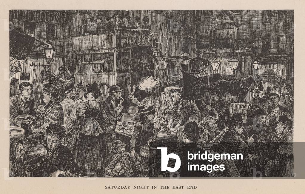 Saturday night in the East End (engraving)