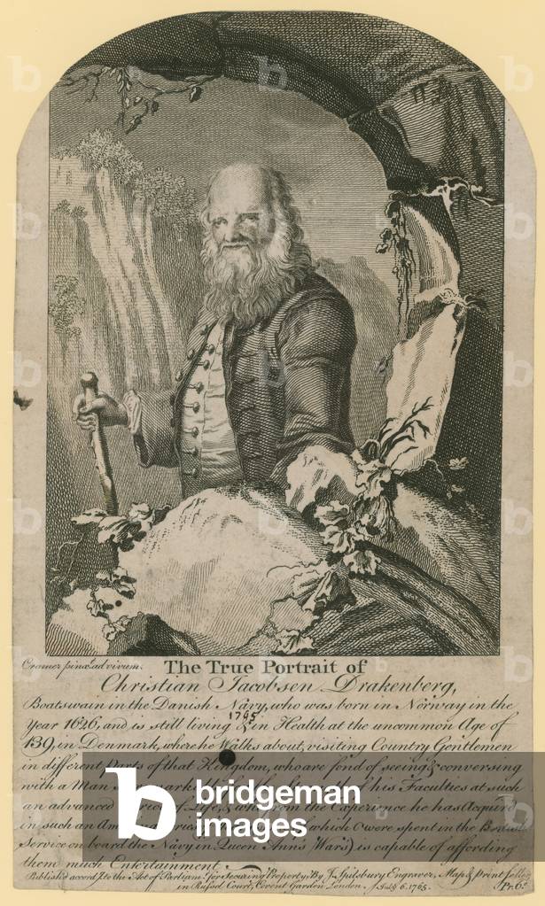 The true portrait of Christian Jacobsen Drakenberg (engraving)