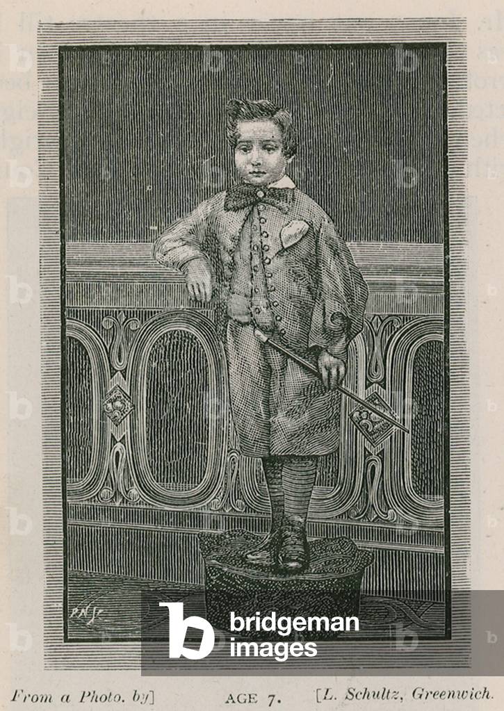Arthur W Pinero, aged 7 (engraving)