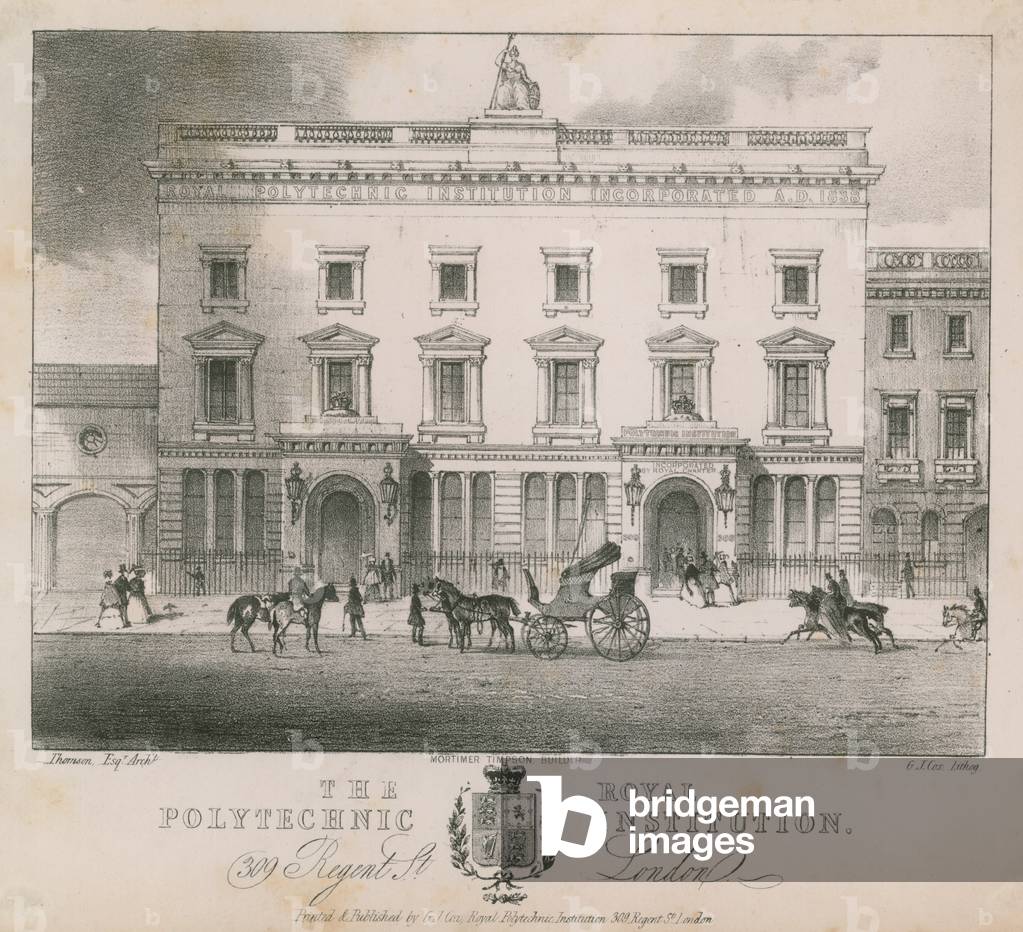 General view of the Royal Polytechnic Institute (engraving)