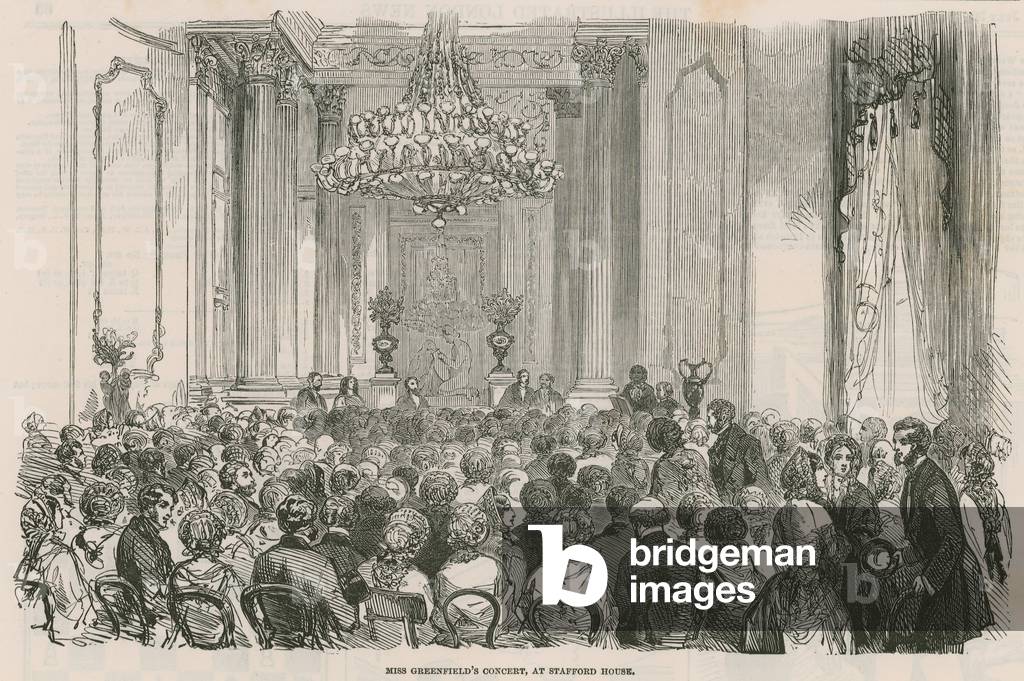 Miss Greenfield's Concert at Stafford House, London (engraving)