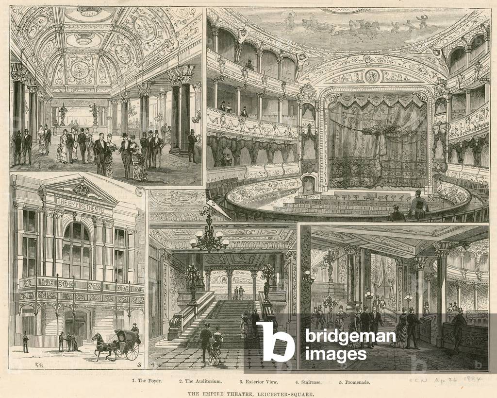 The Empire Theatre, Leicester Square, London (engraving)