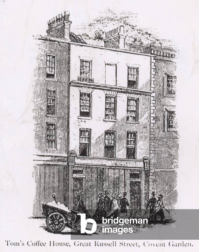 Tom's Coffee House, Great Russell Street, Covent Garden (engraving)