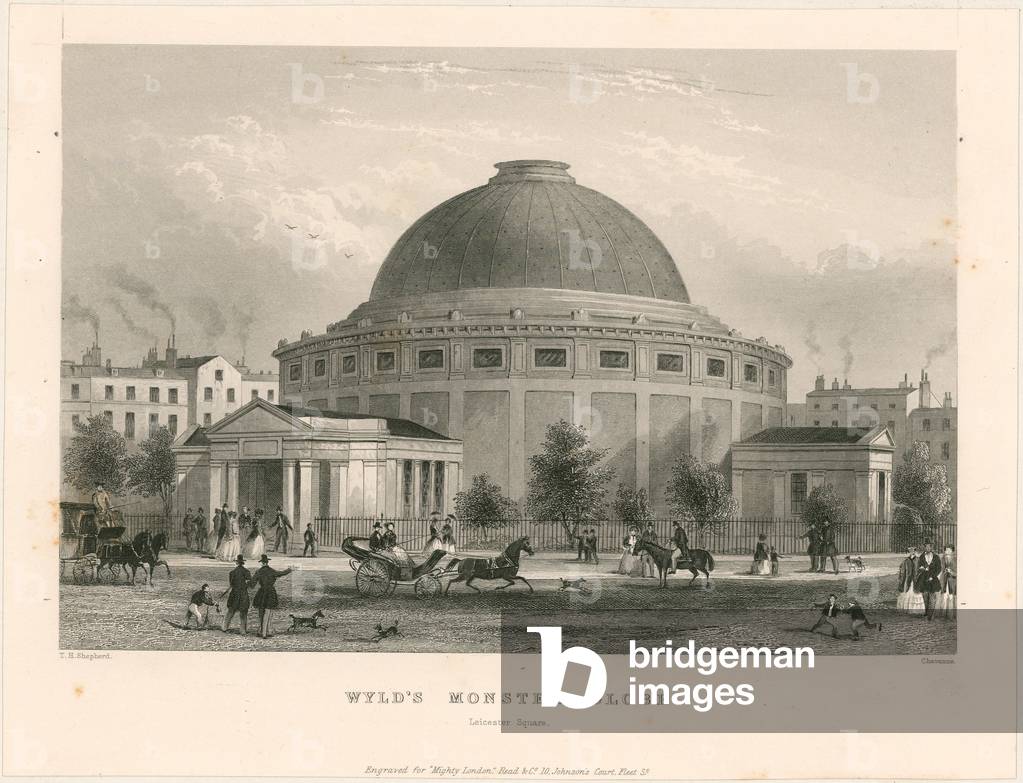 Wyld's Monster Globe, Leicester Square (engraving)