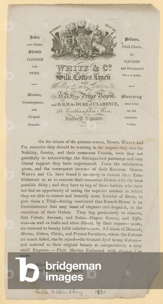 Advertisement for White & Co (engraving)