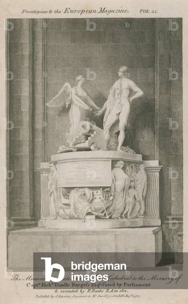 The monument erected in St Paul's Cathedral (engraving)