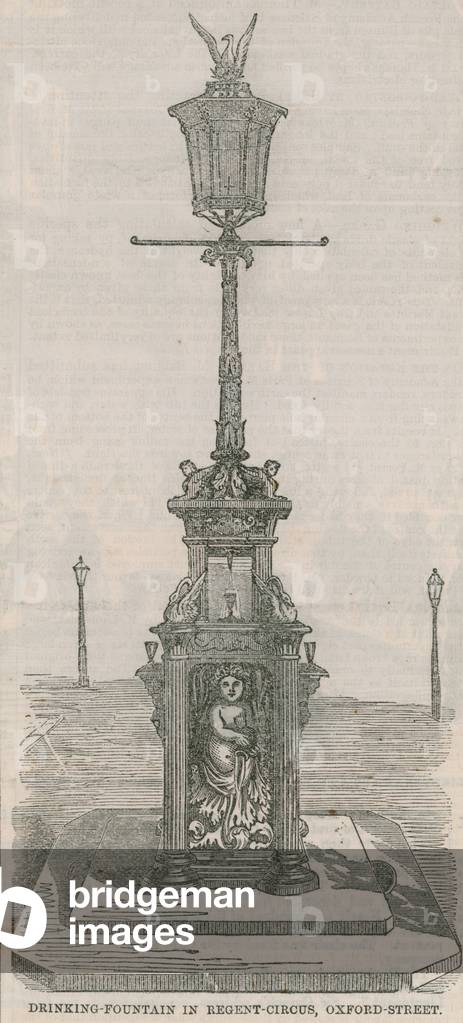 Drinking fountain in Regent Circus (engraving)