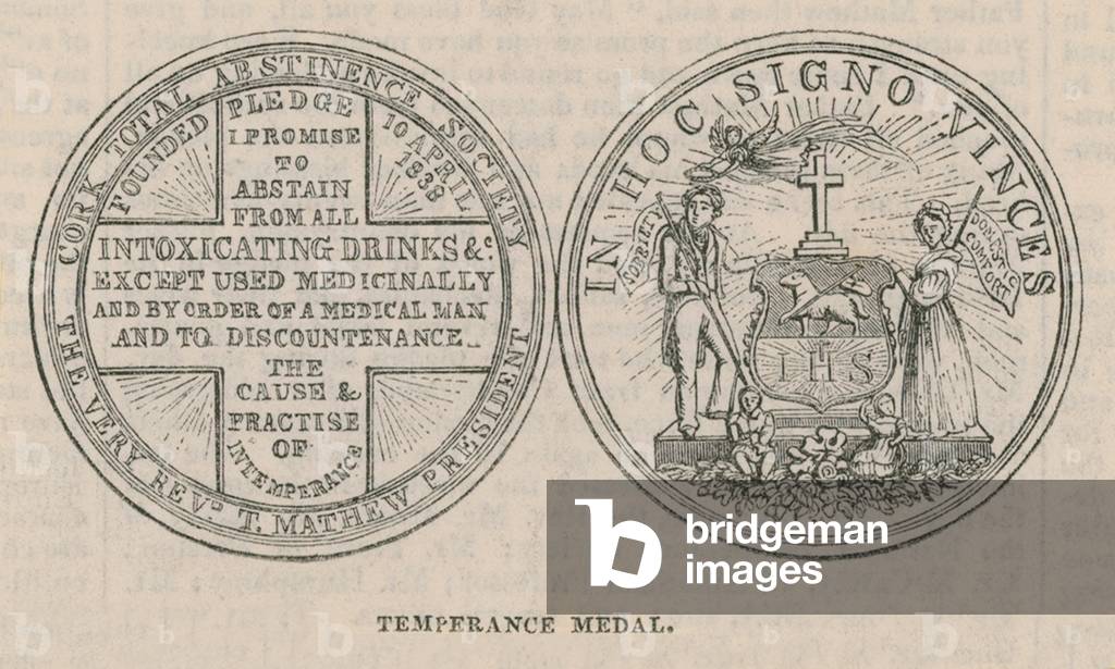 A temperance medal (engraving)