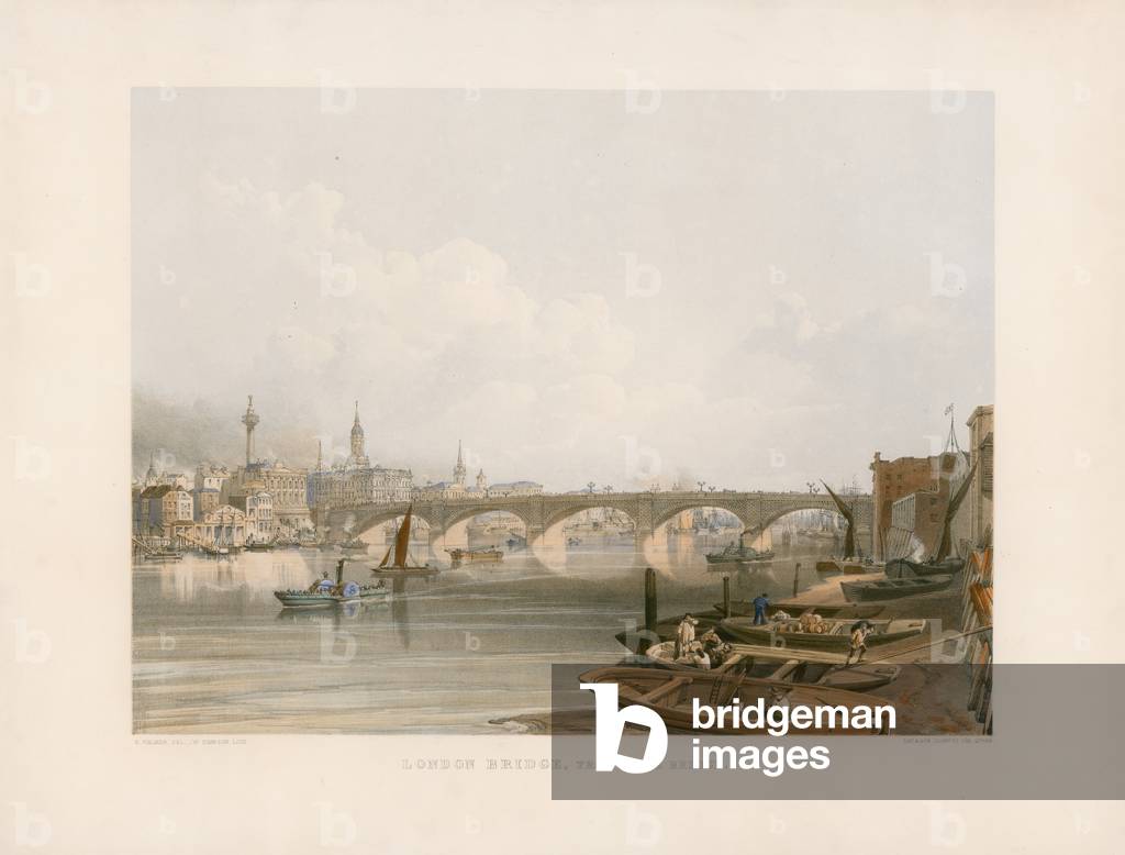 London Bridge (coloured engraving)