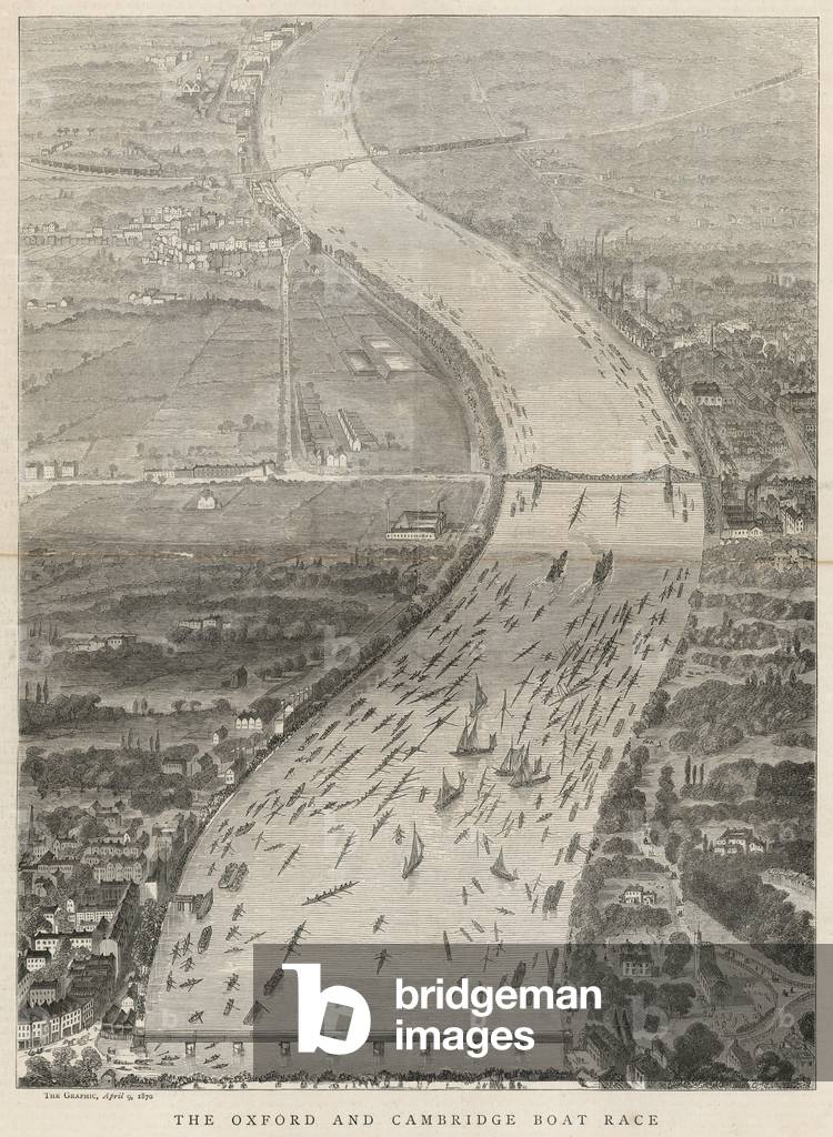 The Oxford and Cambridge boat race (engraving)
