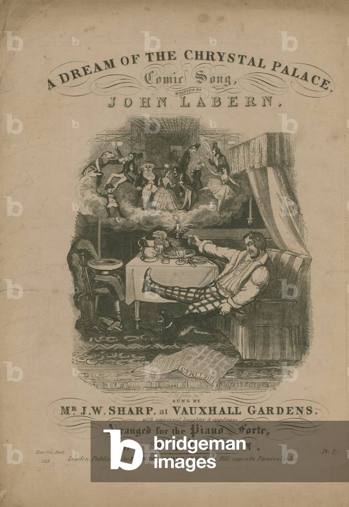 A dream of the Crystal Palace, a comic song by John La Bern (engraving)