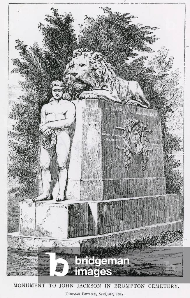 Monument to John Jackson in Brompton Cemetry (engraving)