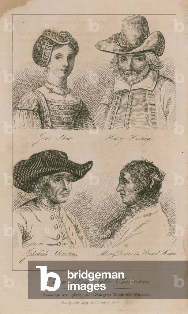 Portraits of four remarkable characters (engraving)